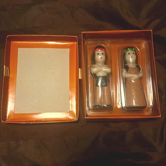 VTG RARE Native American Man Woman set of 2 from The Vermont Country Store - Picture 3 of 11